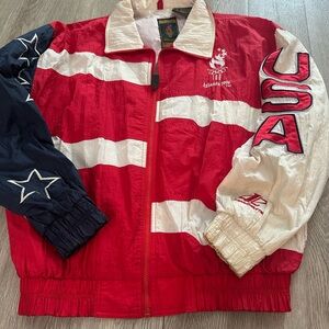 Vtg 1996 Logo Athletic Atlanta Olympic Games Windbreaker Jacket Mens Sz L
